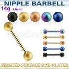 nptfo5 barbell pezon acero 316l anodizado bolas acero esmerilado 5mm lados venta