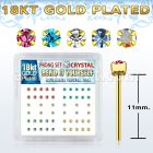 npygm caja 52 plata 925 piercing nariz doblar tu mismo 0 6mm oro 18 kts cristal 1 8mm mayorista