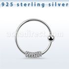 nr21 aro nariz plata esterlina alambre espiral bola fija 2mm 10mm distribuidor mayorista