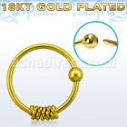 nr21rg aro nariz plata esterlina oro 18 kts alambre espiral bola fija 2mm 10mm al por mayor