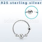 nr28 aro nariz plata esterlina 0 6mm bola fija 3mm entre bolas 2mm 10mm al por mayor