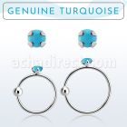 nrge7 aro nariz plata 925 0 6mm bola cierre turquesa redonda 2mm venta