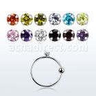 ns05z15m aro nariz plata 925 0 6mm bola cierre zirconia redonda 1 5mm 8mm distribuidor