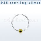 ns07gb aro nariz plata esterlina 0 6mm bola oro 12mm 1 pieza venta