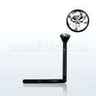 nsck piercing nariz l acero quirurgico negro cristal redondo bisel 2mm distribuidor mayorista