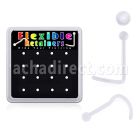 nscrtx16 caja 16 retainers piercing nariz l bio flexible transparente bola 2mm venta
