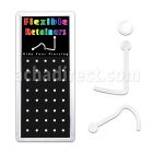 nscrtx40 caja 40 retainers piercing nariz l bio flexible transparente bola 2mm distribuidor mayorista