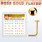 nsmx3rs caja display 52 piercing nariz plata 925 0 6mm oro rosa redonda 2mm distribuidor