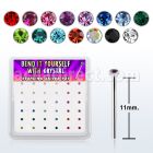 ny9mbx caja display 36 piercing nariz doblar tu mismo plata esterlina 925 cristal 1 5mm color venta