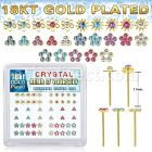 nybxm7mg 18k plated silver bend it yourself nosestuds flower