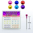 nymtbx caja display piercing nariz doblar tu mismo plata esterlina 925 0 6mm bola color 1 5mm venta