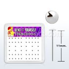 nymx3 caja display piercing nariz doblar tu mismo plata 925 0 6mm redonda 2mm al por mayor