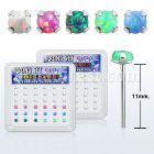 nypo25 caja 36 piercing nariz doblar tu mismo plata 925 0 6mm opalos sinteticos redondos 2 5mm mayorista