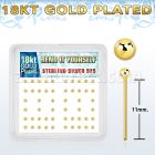 nyx18b2 caja display piercing nariz doblar tu mismo plata esterlina 925 0 6mm oro 18 kts bola 2mm venta