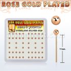 nyxrsb2 caja display piercing nariz doblar tu mismo plata 925 0 6mm oro rosa bola 2mm venta