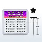 nyxsak caja display piercing nariz doblar tu mismo plata esterlina 925 0 6mm estrella negro 2 3mm al por mayor