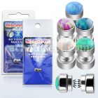 pkmp119 plug falso magnetico acero quirurgico opalo lado disco acero liso pack blister paquete extra delgado ahorrar coste envio venta