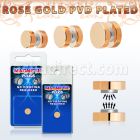 pkmp121 plug falso magnetico acero 316l anodizado oro rosa anillos goma 1 pieza al por mayor