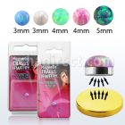 pktg10 surtido piercings falsos piercing tragus falso magnetico opalo redondo bandeja magnetica color dorado 1 pieza distribuidor mayorista