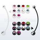 pnda2cg piercing ombligo embarazada 5 & 8mm bola joya bisel acrilico longitud 50mm distribuidor