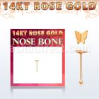 rbbt2 piercing nariz hueso oro rosa 14 kts 0 6mm mariposa moderna 2 5mm distribuidor