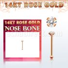 rbzsc1 piercing nariz hueso oro rosa 14 kts 0 6mm zirconia redonda 1 5mm colores claros distribuidor