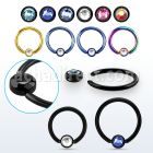 rccrt3 aro bola presion acero 316l pvd disco redondo 3mm cristal plano bisel mayorista