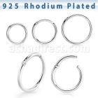 rhsegh18 rhodium plated silver hinged segment ring 18g