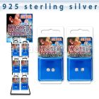 rkmgcz estante 72 144 piercings oreja plata magneticos zirconia claras redondas 5 6mm cuadradas 4 5mm al por mayor