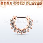 rsepc16 septum click plata 925 oro rosa barra cierre acero 316l zirconia venta