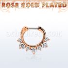 rseph16 septum click plata 925 oro rosa barra cierre acero 316l 3 grandes zirconia 4 zirconia al por mayor