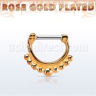 rsepn16 septum clicker plata 925 oro rosa 18 kts barra cierre acero 316l decorado bolas grandes barra 14 516 6mm 8mm venta