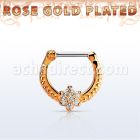 rsepr16 septum clicker plata 925 oro rosa 18 kts barra cierre acero 316l flor hecha zirconia barra 14 516 6mm 8mm venta