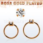 rsnhz25 aro continuo nariz plata 925 oro rosa zirconia 2 5mm al por mayor