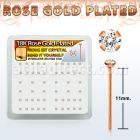 rsnypxc caja display piercing nariz doblar tu mismo plata esterlina 0 6mm oro rosa cristal claro redondo 1 5mm al por mayor