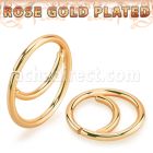 rssea18 rose gold plated silver seamless nose ring moon