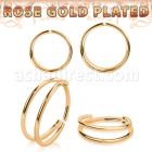 rssee rose gold plated silver seamless nose ring double ring