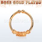 rssep12b anillo septum falso plata 925 oro rosa 1mm alambre atado 12mm mayorista