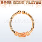 rssep12d anillo septum falso plata 925 oro rosa 1mm alambre balines 12mm al por mayor