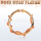 rssep12j anillo septum falso plata 925 oro rosa 1mm cuerda delgada envuelta alrededor anillo 12mm distribuidor mayorista