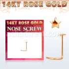rsst piercing nariz oro rosa 14 kts 0 6mm estrella oro lisa 2 5mm venta