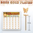 rsybtf36 display caja unidades chapado oro rosa piercing nariz doblarlo tu mismo plata esterlina plain mariposa parte superior