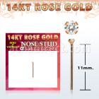 ryzm12 piercing nariz doblar tu mismo oro rosa 14 kts 0 6mm zirconia redonda clara 1 25mm venta