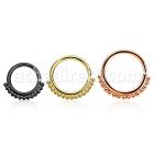 septn anillo septum acero quirurgico recocido pvd oro negro distribuidor mayorista