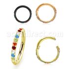 sgsh10rbt pvd steel hinged segment ring 16g outward cnc