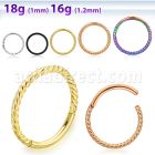 sgsh20 316l steel hinged segment ring twisted wire