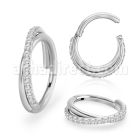 sgsh45 steel hinged segment ring 16g cross cnc