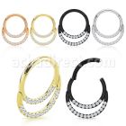 sgtsh9 pvd plated steel hinged segment ring double lines