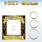 solid 10k gold endless nose hoop w an outer diameter