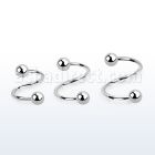 sp20b espiral ceja acero quirurgico bolas 3mm mayorista